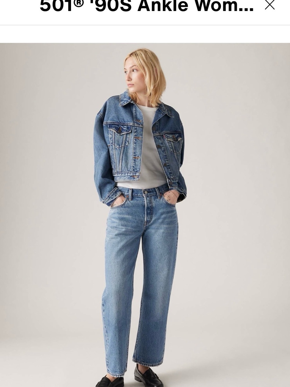 Levi's 501® '90s Ankle Straight Jeans in Light Blue Denim